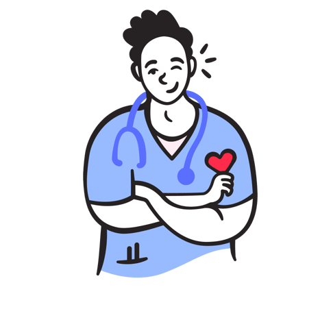 Cartoon of a vet tech